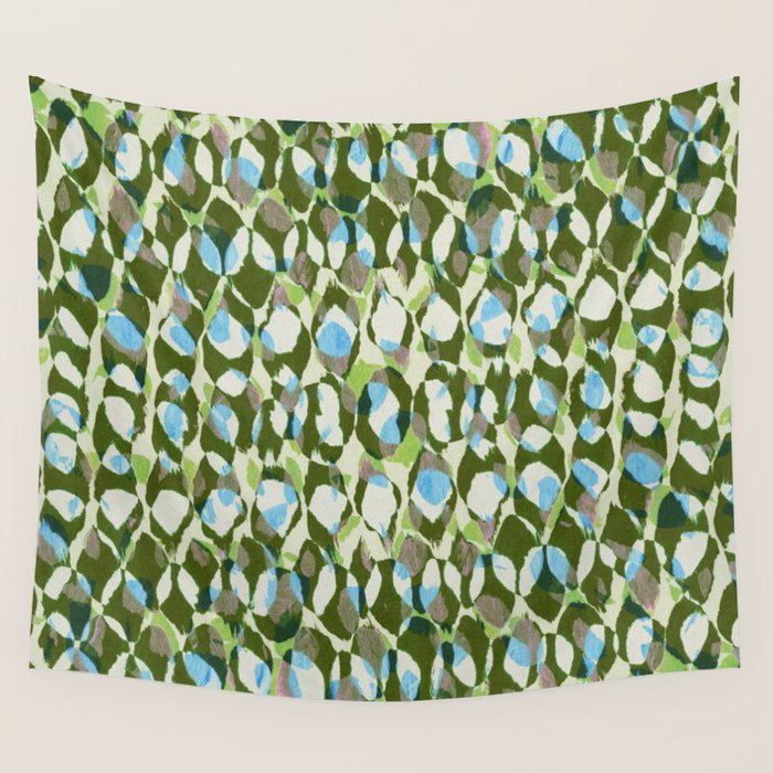 Pure Strokes #3 / Green & Blue Wall Tapestry Gallery Image 4