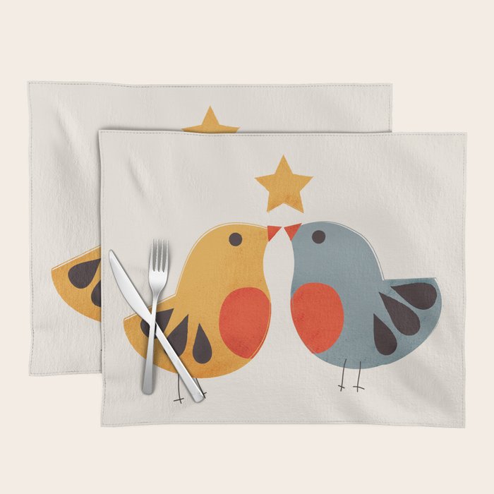 Festive Birds and Star Placemat Gallery Image 1