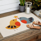 Festive Birds and Star Outdoor Rug Gallery Image 2