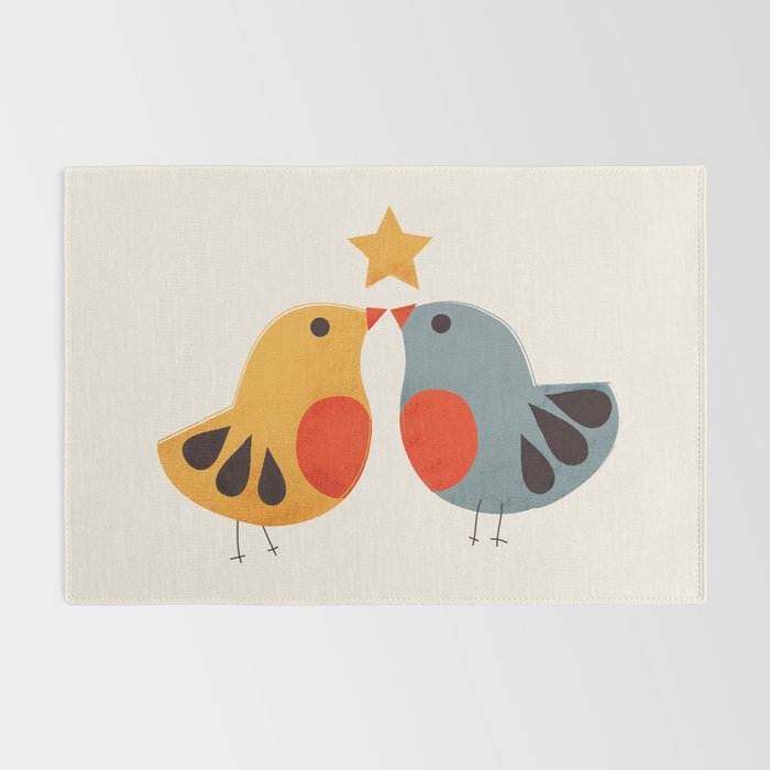 Festive Birds and Star Rug Gallery Image 2
