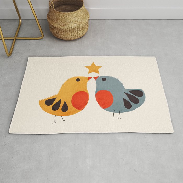 Festive Birds and Star Rug Gallery Image 1