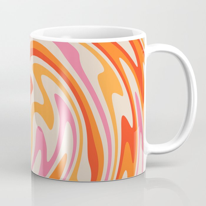 70s Retro Swirl Color Abstract Coffee Mug Gallery Image 1