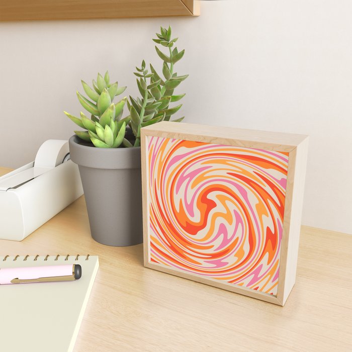 70s Retro Swirl Color Abstract Mini Art Print Gallery Image 2