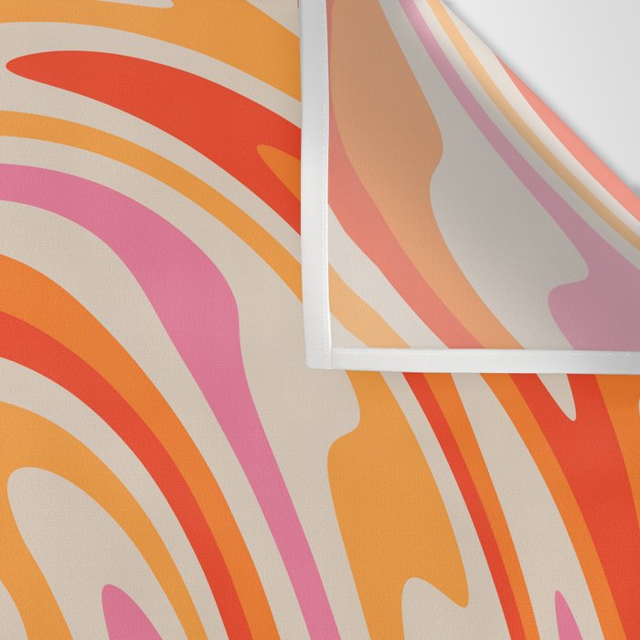 70s Retro Swirl Color Abstract Wall Tapestry Gallery Image 3