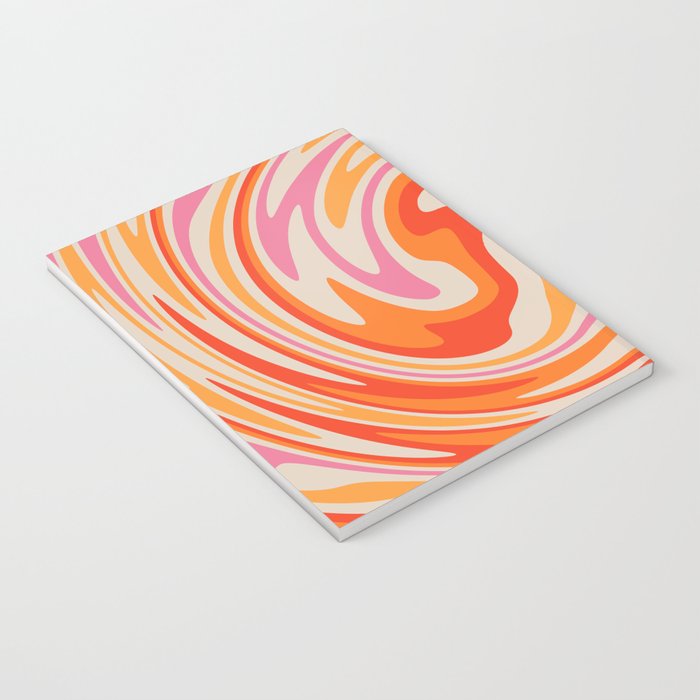 70s Retro Swirl Color Abstract Notebook Gallery Image 3
