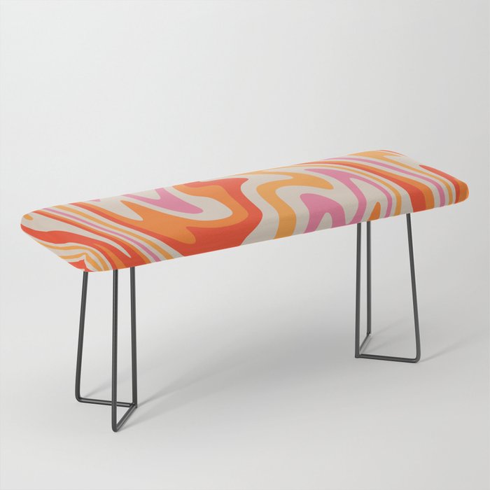 70s Retro Swirl Color Abstract Bench Gallery Image 1