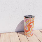70s Retro Swirl Color Abstract Travel Mug Gallery Image 4