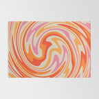 70s Retro Swirl Color Abstract Rug Gallery Image 2