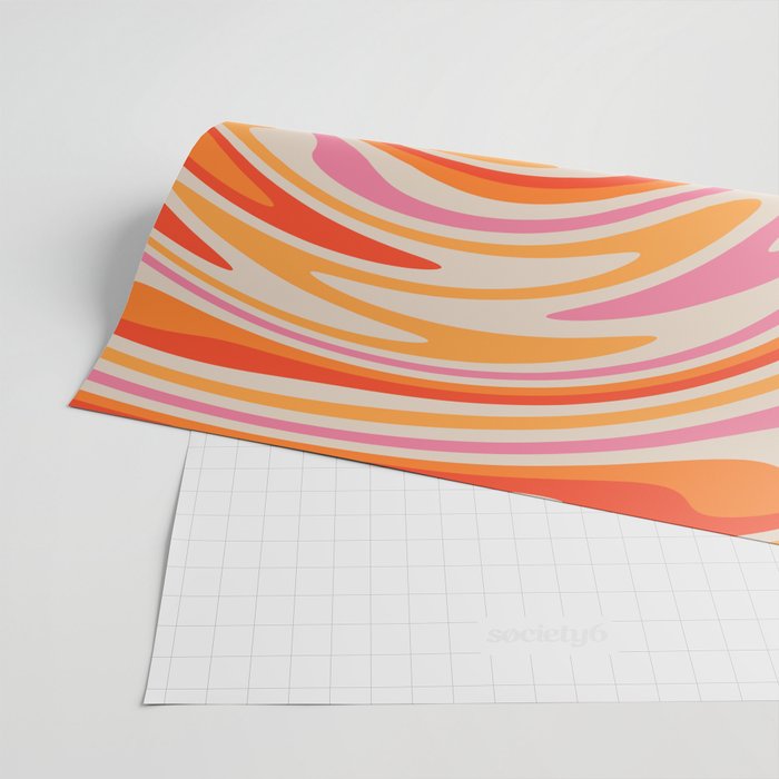 70s Retro Swirl Color Abstract Wrapping Paper Gallery Image 2