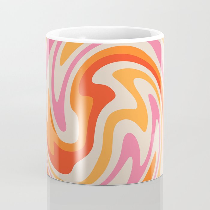 70s Retro Swirl Color Abstract Coffee Mug Gallery Image 4