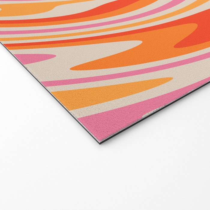 70s Retro Swirl Color Abstract Welcome Mat Gallery Image 2
