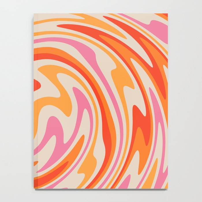 70s Retro Swirl Color Abstract Notebook Gallery Image 4