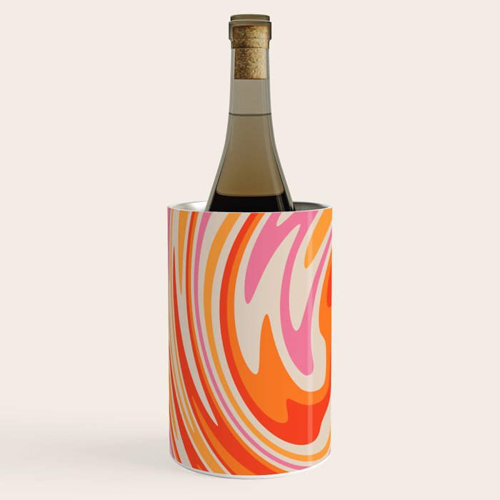 70s Retro Swirl Color Abstract Wine Chiller Gallery Image 2