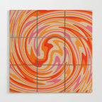 70s Retro Swirl Color Abstract Wood Wall Art Gallery Image 1
