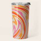 70s Retro Swirl Color Abstract Travel Mug Gallery Image 2