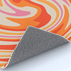 70s Retro Swirl Color Abstract Rug Gallery Image 4