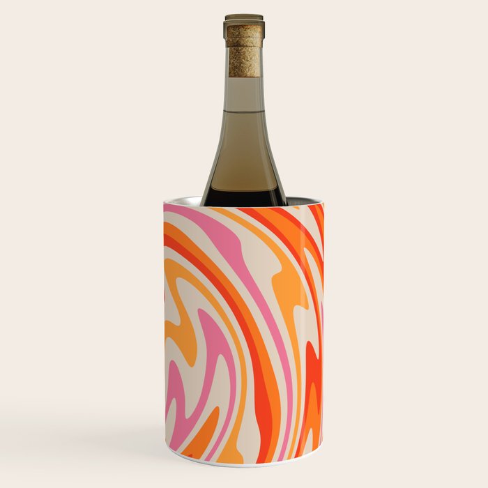 70s Retro Swirl Color Abstract Wine Chiller Gallery Image 3