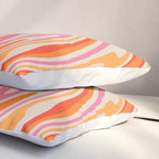 70s Retro Swirl Color Abstract Pillow Sham Gallery Image 3