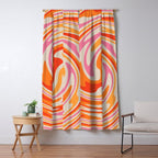 70s Retro Swirl Color Abstract Window Curtain Gallery Image 5