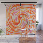 70s Retro Swirl Color Abstract Wall Mural Gallery Image 1