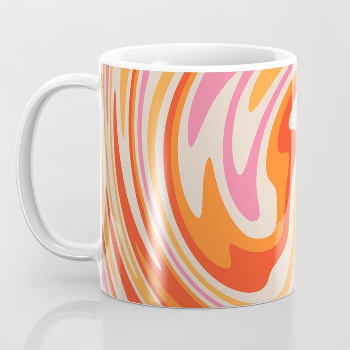 70s Retro Swirl Color Abstract Coffee Mug Gallery Image 3