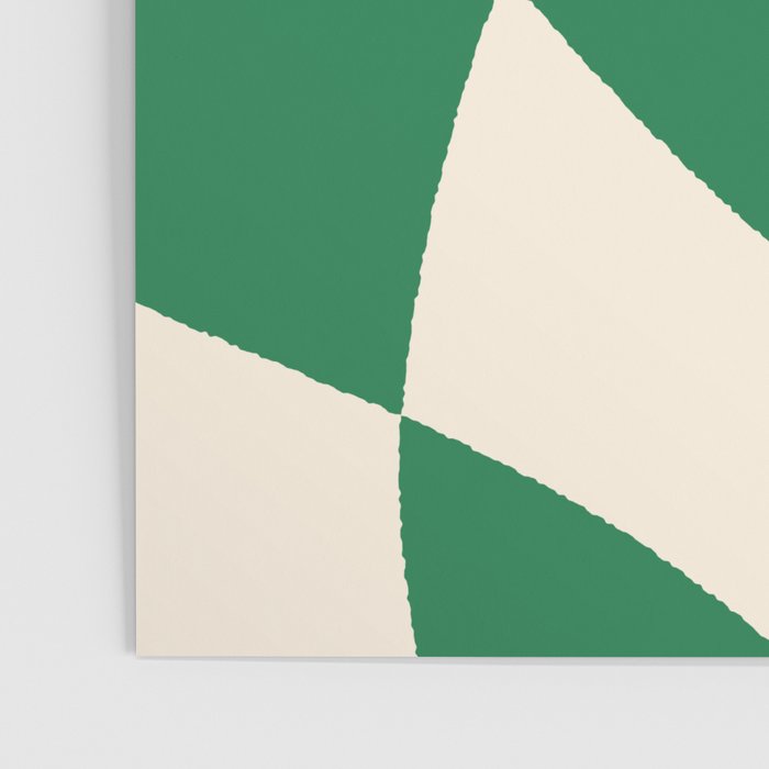 Abstract Mid-Century Composition in Green & Off White Poster Gallery Image 3