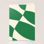 Abstract Mid-Century Composition in Green & Off White Stationery Card Gallery Image 2