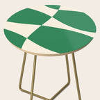 Abstract Mid-Century Composition in Green & Off White Side Table Gallery Image 2