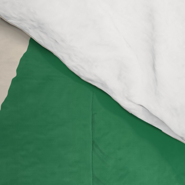 Abstract Mid-Century Composition in Green & Off White Comforter Gallery Image 4