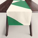 Abstract Mid-Century Composition in Green & Off White Table Runner Gallery Image 1