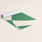 Abstract Mid-Century Composition in Green & Off White Yoga Mat Gallery Image 2