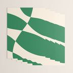 Abstract Mid-Century Composition in Green & Off White Wrapping Paper Gallery Image 3