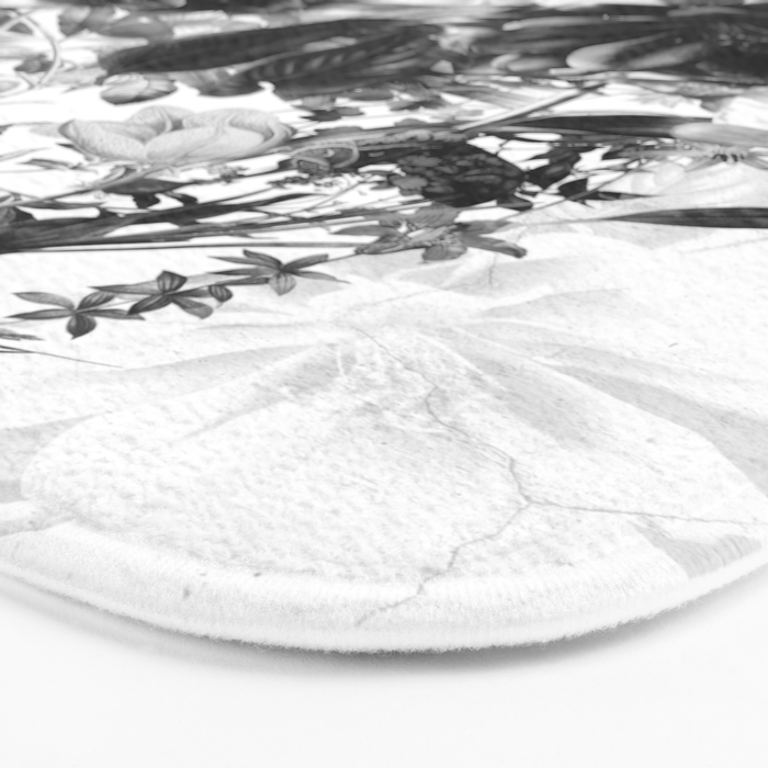 New Skull Light B&W Bath Mat Gallery Image 3