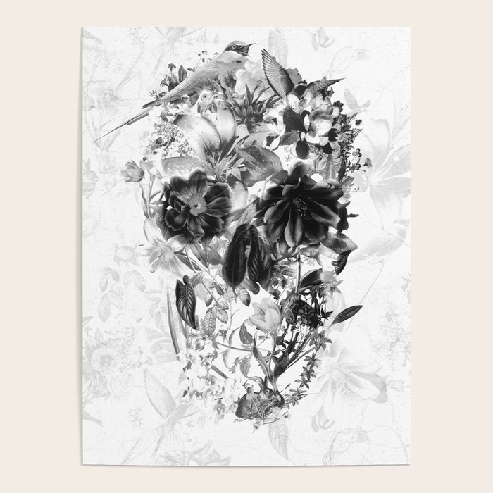 New Skull Light B&W Poster Gallery Image 1