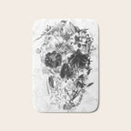 New Skull Light B&W Bath Mat Gallery Image 1