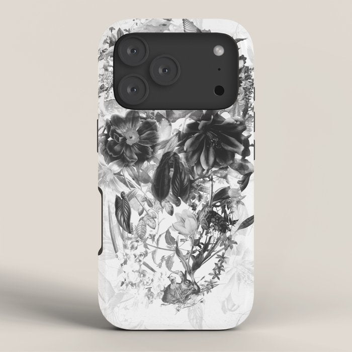 New Skull Light B&W iPhone Case Gallery Image 3