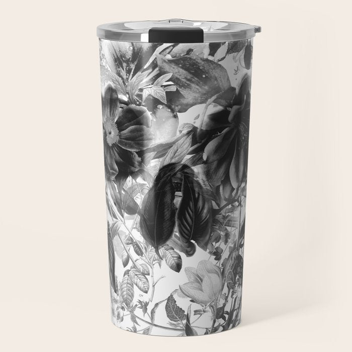 New Skull Light B&W Travel Mug Gallery Image 1
