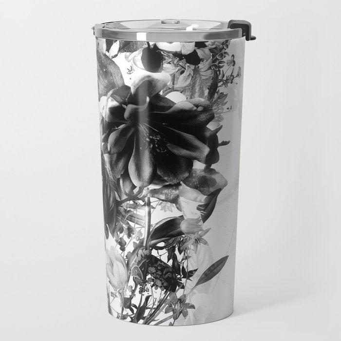 New Skull Light B&W Travel Mug Gallery Image 2