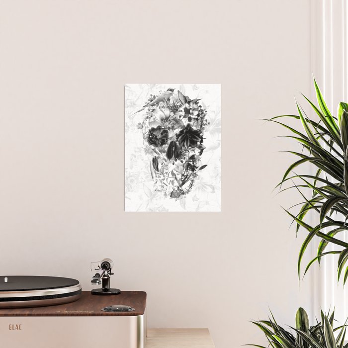 New Skull Light B&W Poster Gallery Image 2