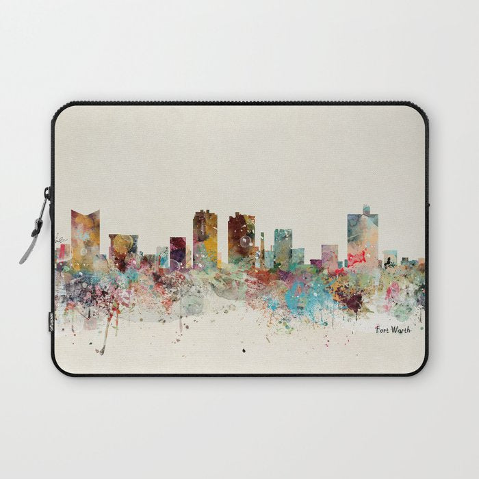 fort worth skyline Laptop Sleeve Gallery Image 1