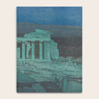 Hiroshi Yoshida, Acropolis Ruins, Athens At Night - Vintage Japanese Woodblock Print Art Notebook Gallery Image 4