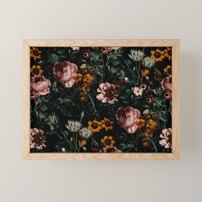 Night Roses Garden Mini Art Print Gallery Image 1