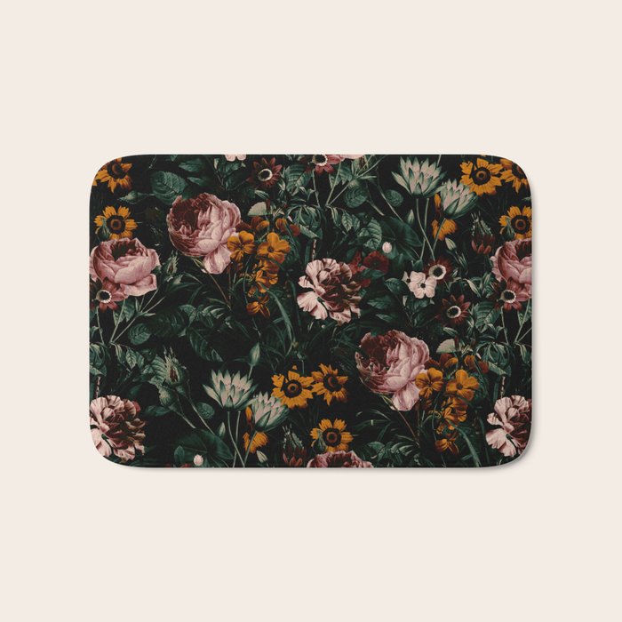 Night Roses Garden Bath Mat Gallery Image 1