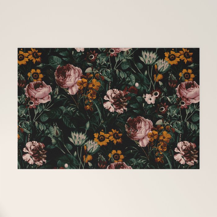 Night Roses Garden Welcome Mat Gallery Image 1