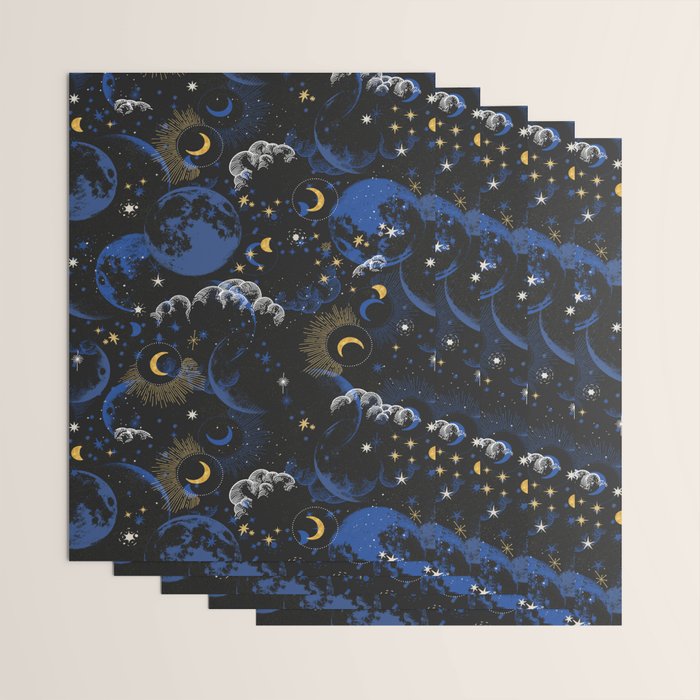 Night sky of stars abstract D Wrapping Paper Gallery Image 3