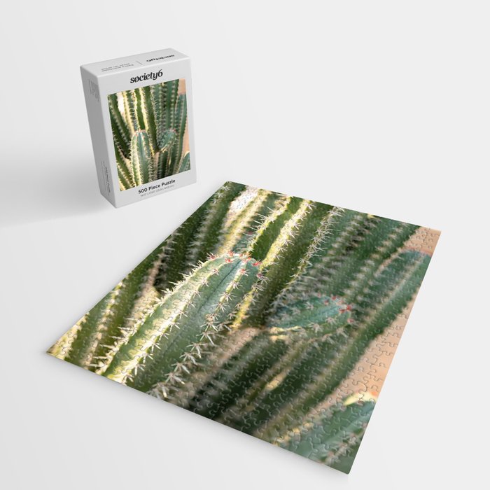 Gold & Green Cacti | Marrakech Botanical Photography Jigsaw Puzzle Gallery Image 2