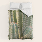 Gold & Green Cacti | Marrakech Botanical Photography Comforter Gallery Image 6