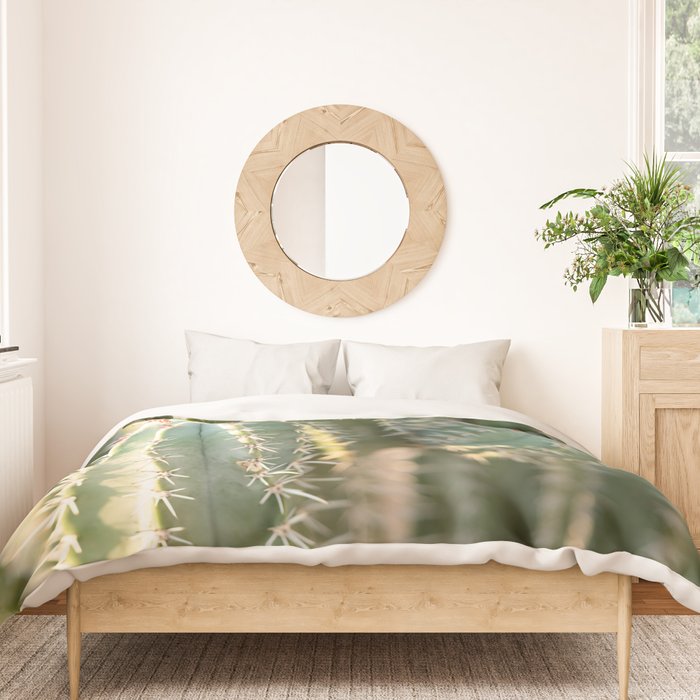 Gold & Green Cacti | Marrakech Botanical Photography Duvet Cover Gallery Image 3