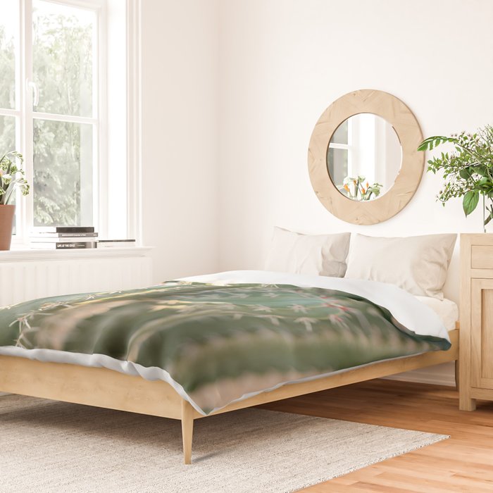 Gold & Green Cacti | Marrakech Botanical Photography Duvet Cover Gallery Image 2