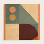 Abstract Geometric Shapes 47 Wood Wall Art Gallery Image 1
